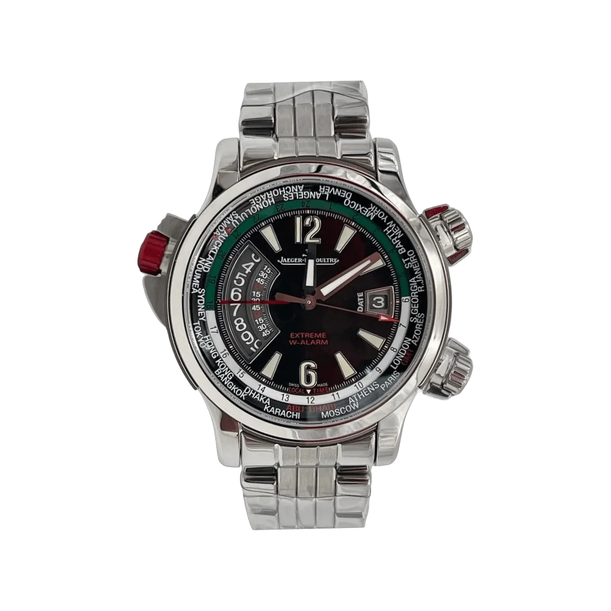 Jaeger-LeCoultre World Time 150.8.42 Master Compressor Extreme W-Alarm 46mm Black Dial Mens Watch