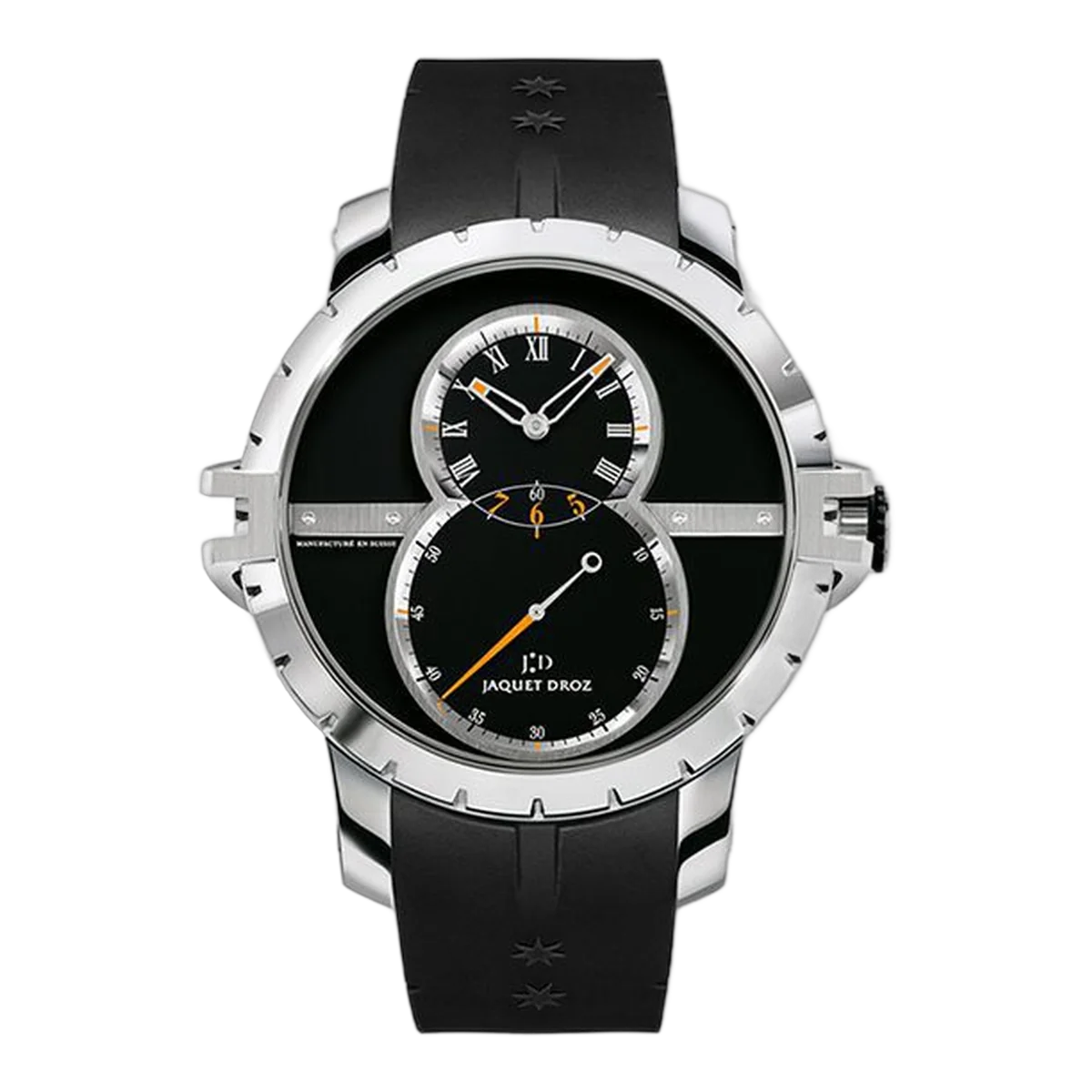 Jaquet Droz Grande Seconde J029030409 Black Dial 45Mm Stainless Steel Black Leather Straps Men's Watch