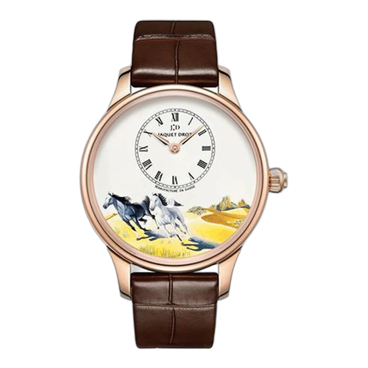Jaquet Droz Les Ateliers D'Art Petite Heure Minute Enamel Painting 39Mm Limited Edition Men's Watch Ref. J005013204