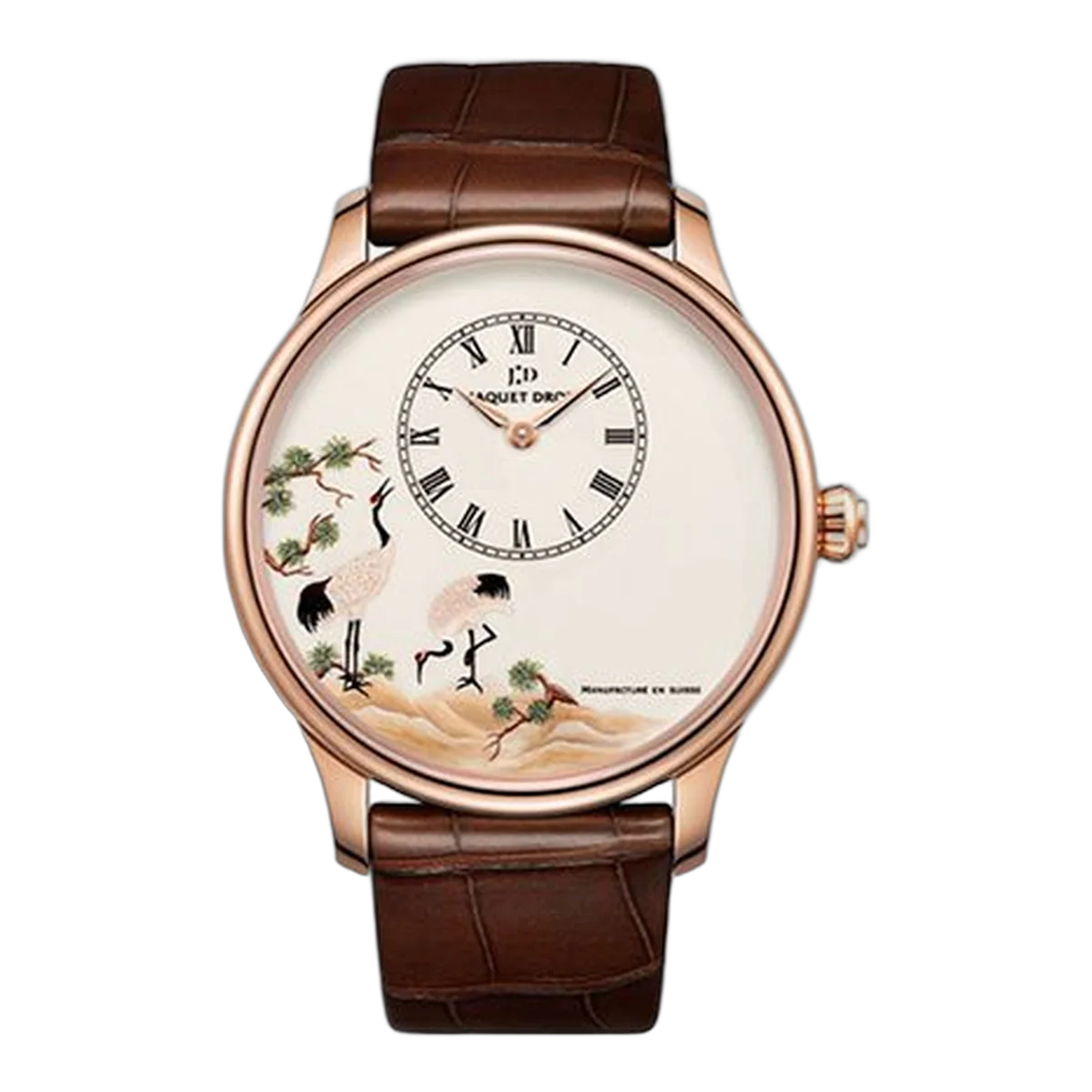 Jaquet Droz Les Ateliers D'Art Petite Heure Minute Enamel Painting 43Mm Mens Watch Ref. J005033226