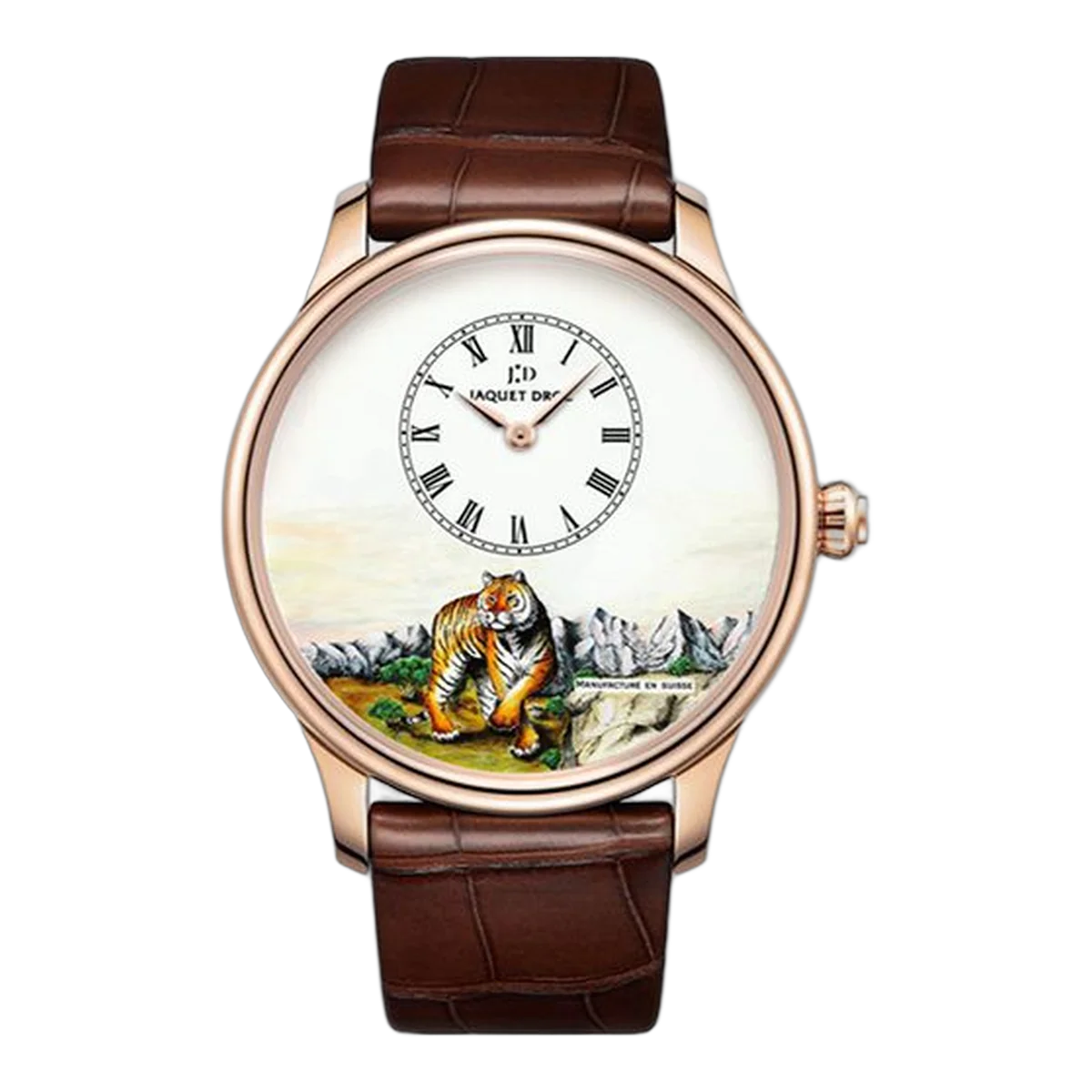 Jaquet Droz Les Ateliers D'Art Petite Heure Minute Enamel Painting 43Mm Mens Watch Ref. J005033297
