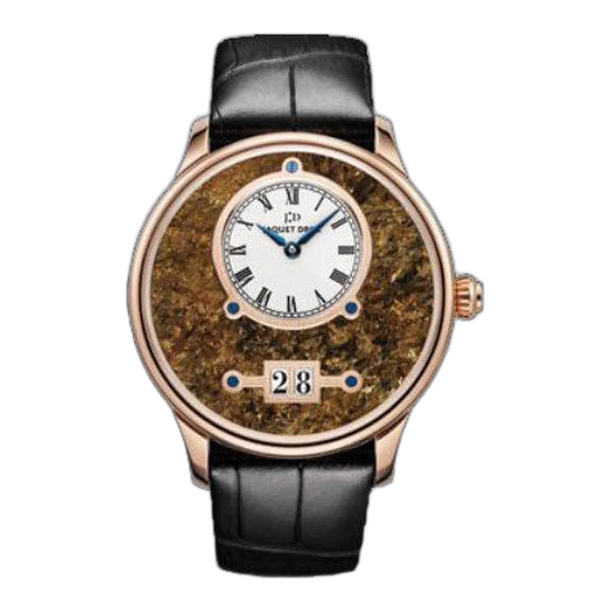 Jaquet Droz Petite Heure 18Kt Rose Gold 43Mm Men's Watch