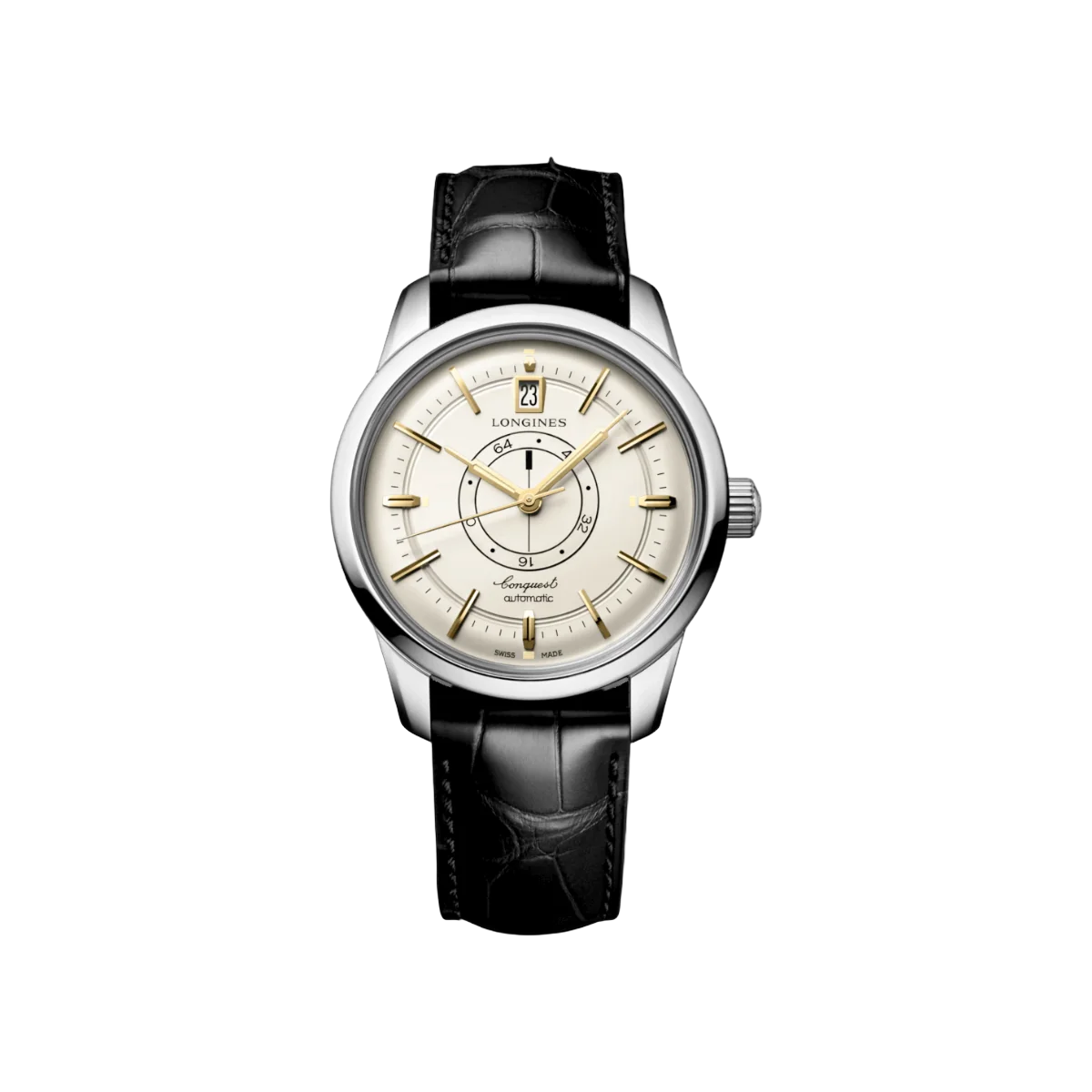 Longines Conquest Heritage L16484782 Central Power Reserve 38mm Champagne Dial Mens Watch