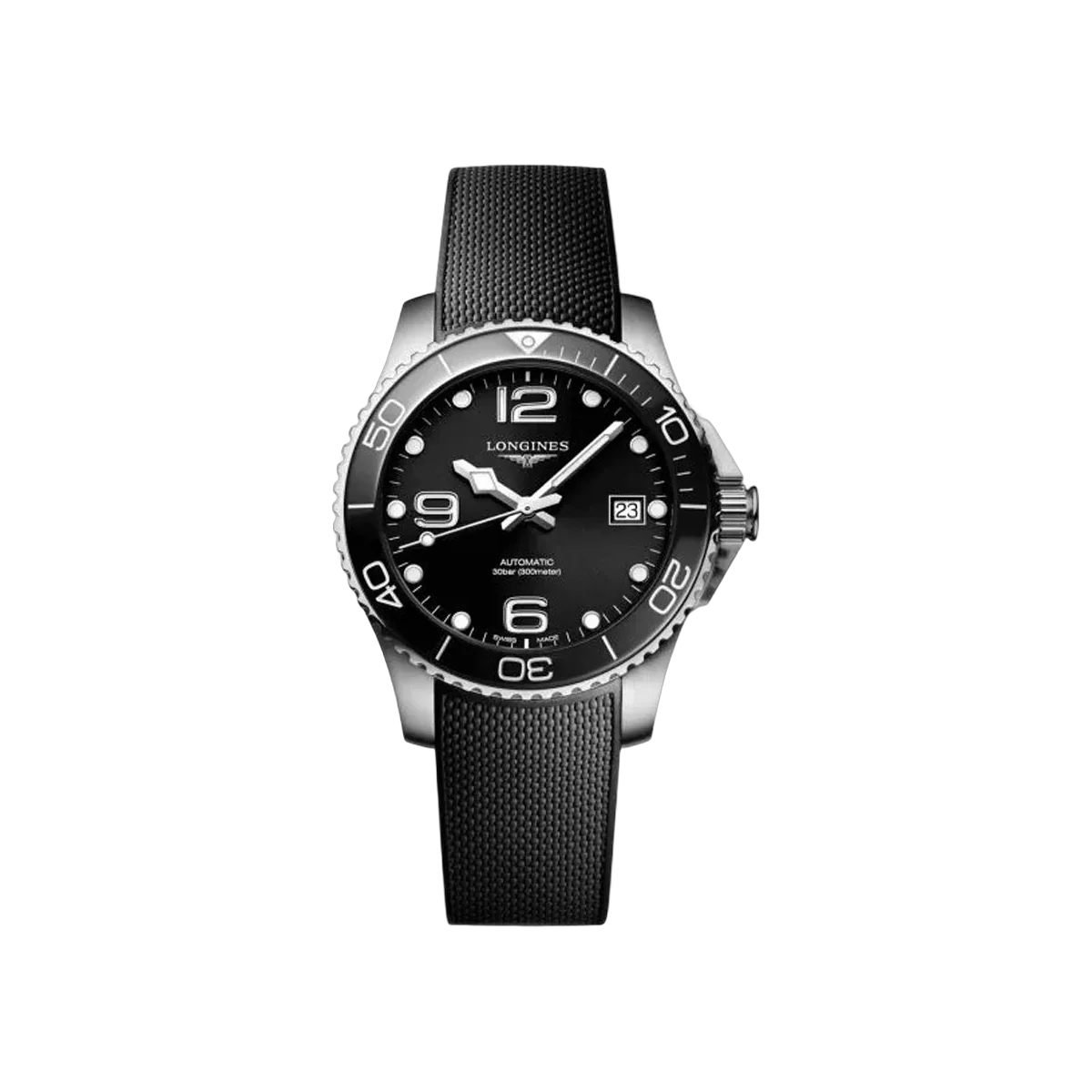 Longines Hydroconquest L3.780.4.56.9 Stainless Steel Black Dial 39mm Men's Watch