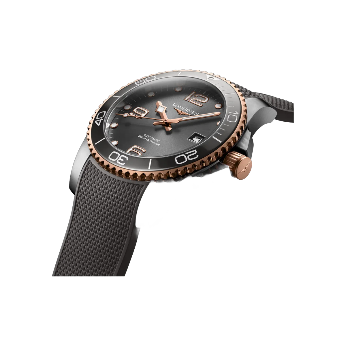 Longines Hydroconquest L3.781.3.78.9 Stainless Steel Sunray Gray Dial 41mm Men's Watch – additional product photo 2