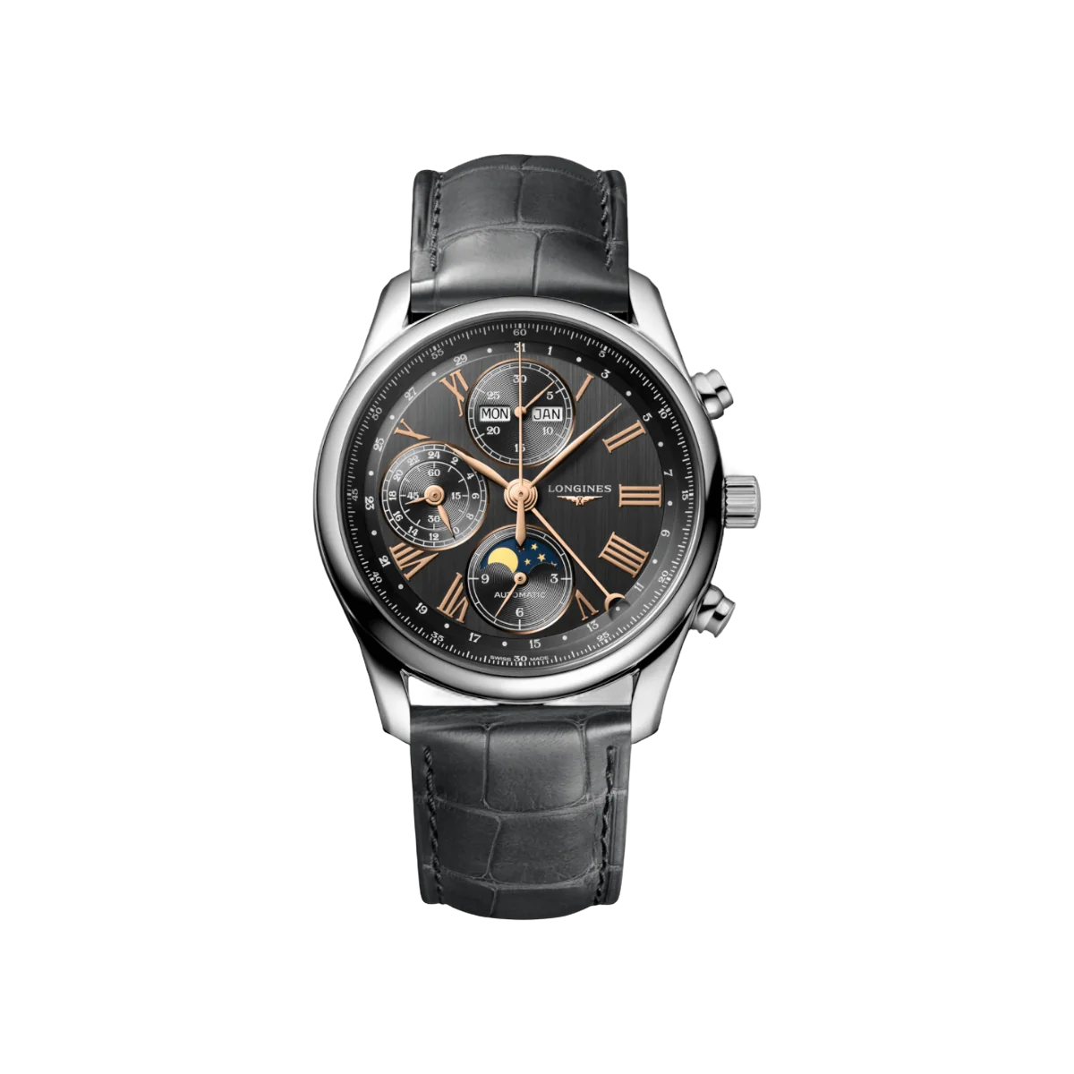 Longines Master Collection Chrono Moonphase L26734612 Automatic 40mm Black Dial Mens Watch