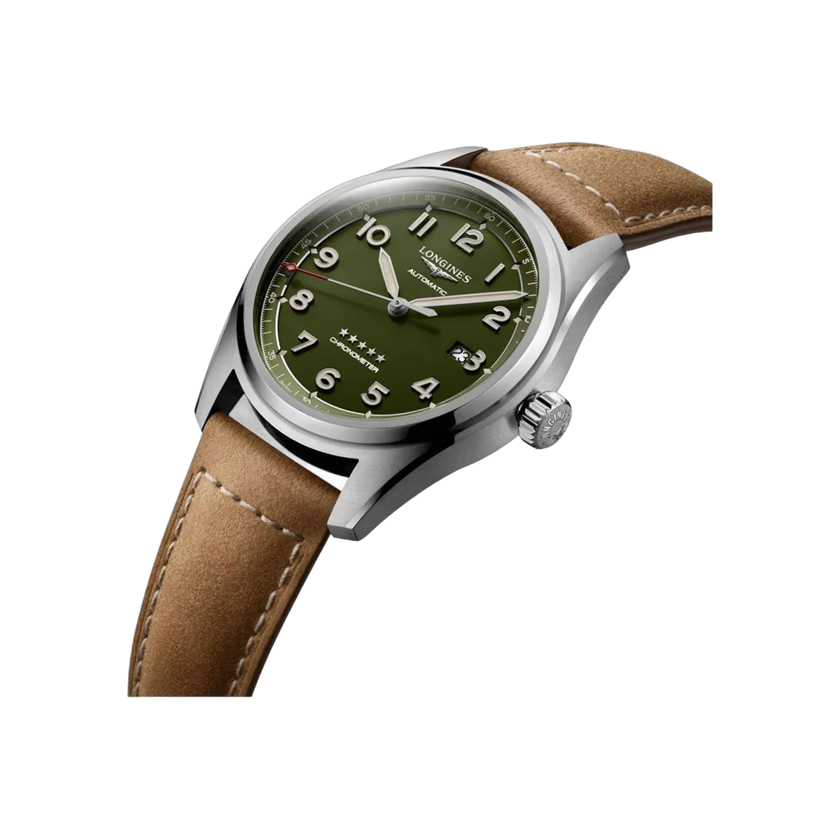 Longines Spirit L38114032 Stainless Steel 42mm Matte Green Dial Men's Watch – additional product photo 2