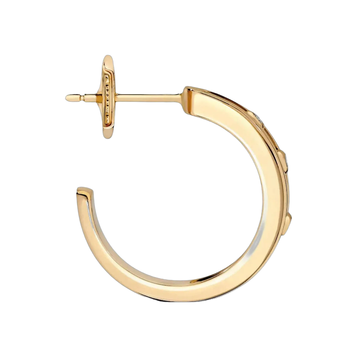 Messika Move Hoop 04407-YG Yellow Gold Diamond Earrings – additional product photo 2