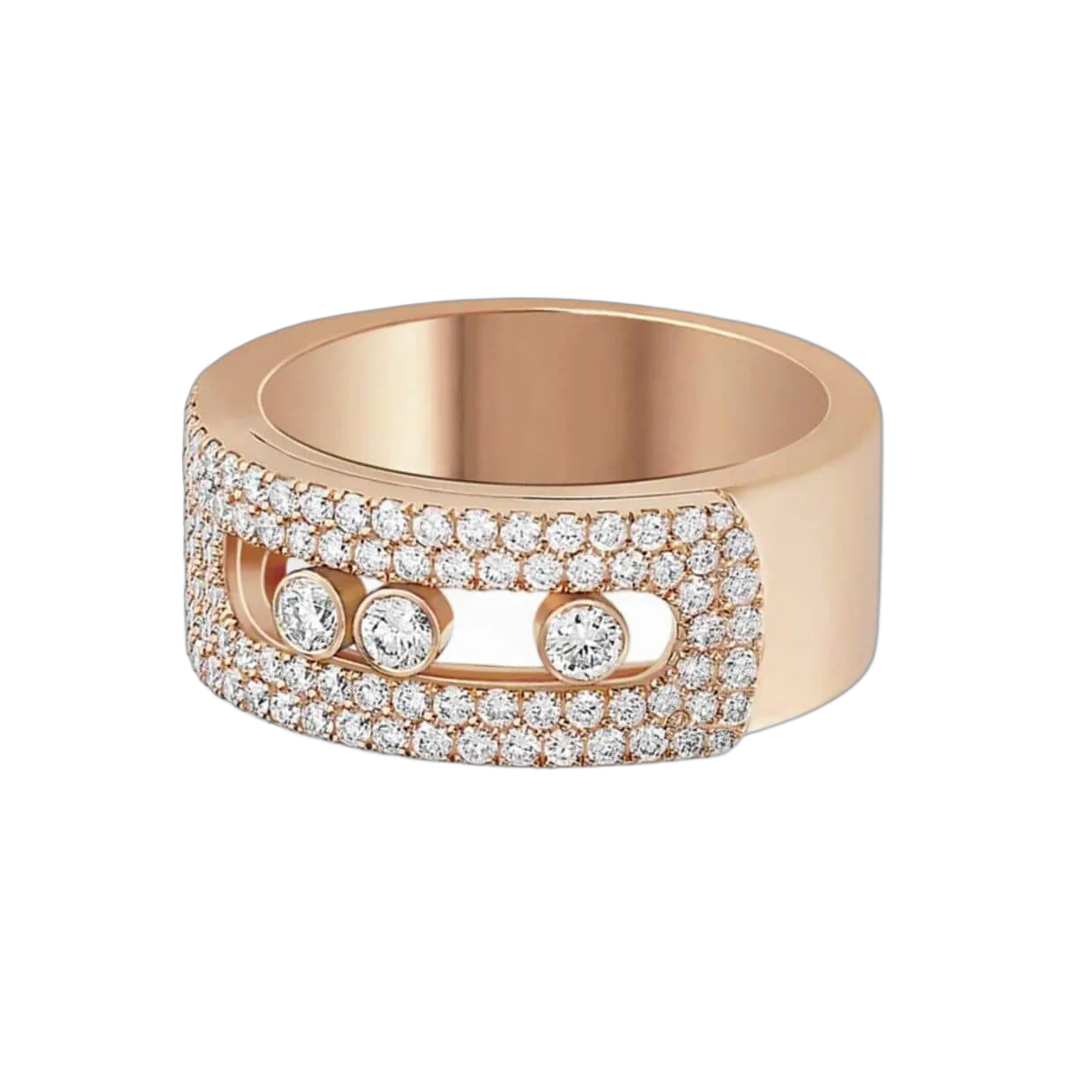 Messika Move Noa Gm 10102-PG-52 Pave Pink Gold Diamond Ring – additional product photo 2
