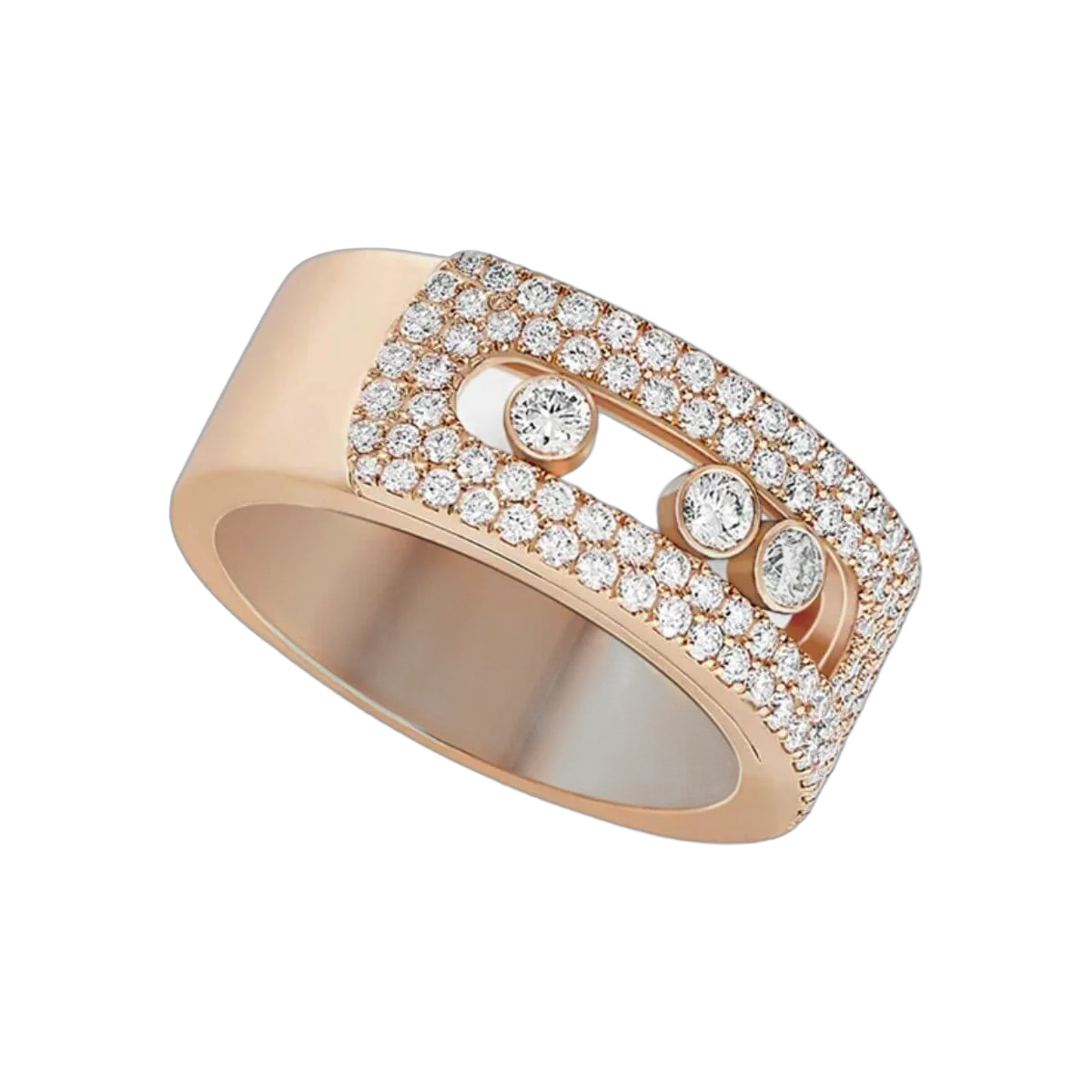Messika Move Noa Gm 10102-PG-52 Pave Pink Gold Diamond Ring – additional product photo 4