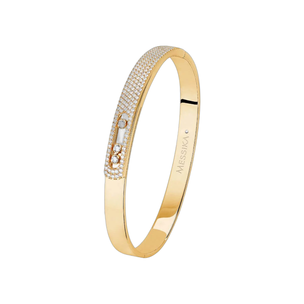 Messika Move Noa Pave 06371-YG Yellow Gold Diamond Bracelet