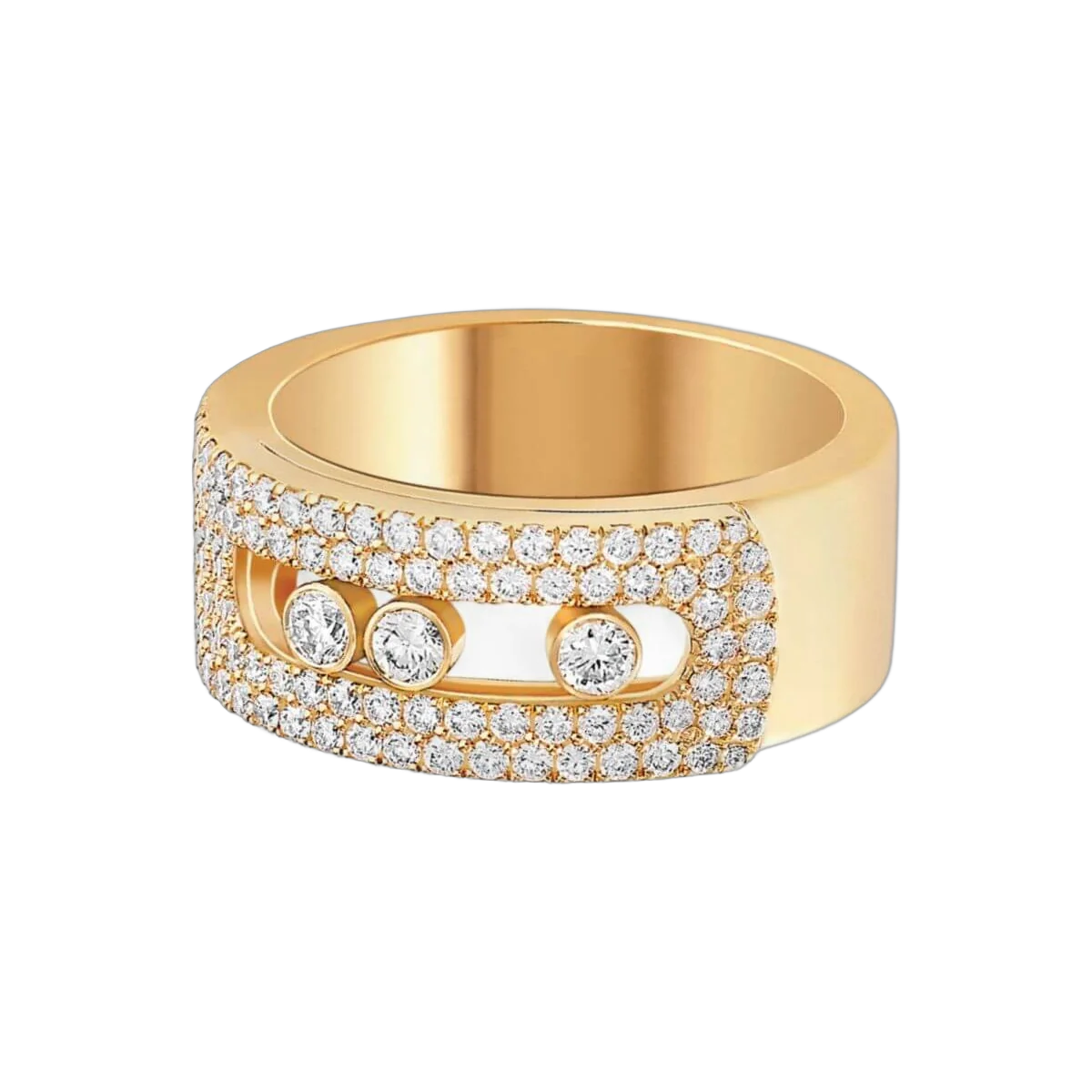 Messika Move Noa Pave 10102-YG Yellow Gold Diamond Ring – additional product photo 3