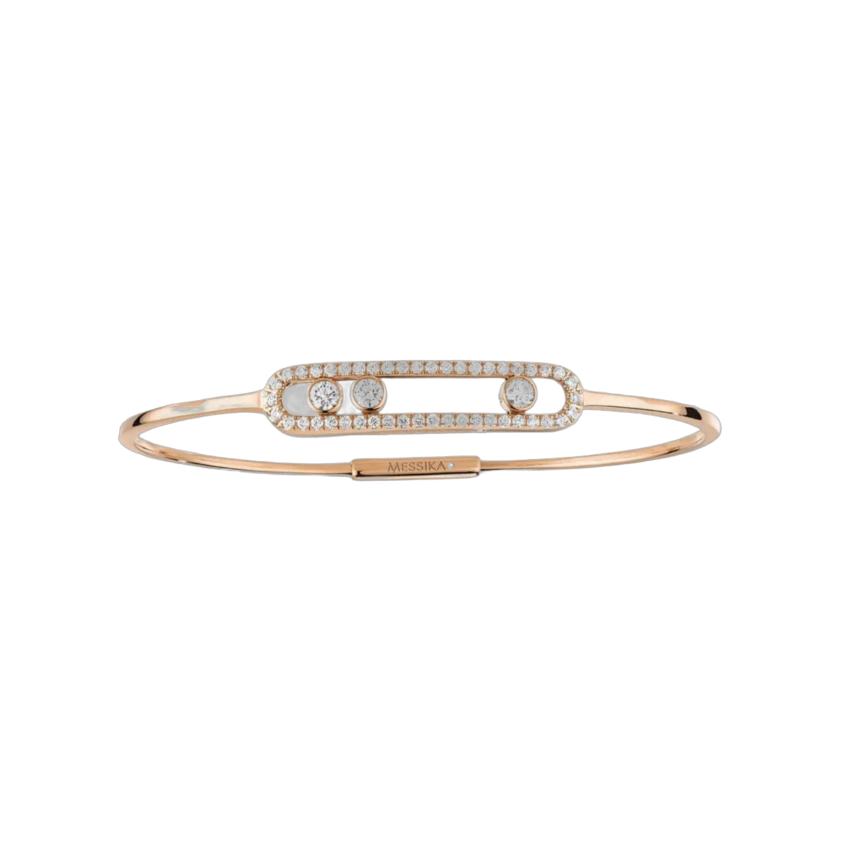 Messika Move Pave Thin 05032-PG Rose Gold Diamond Bracelet – additional product photo 2