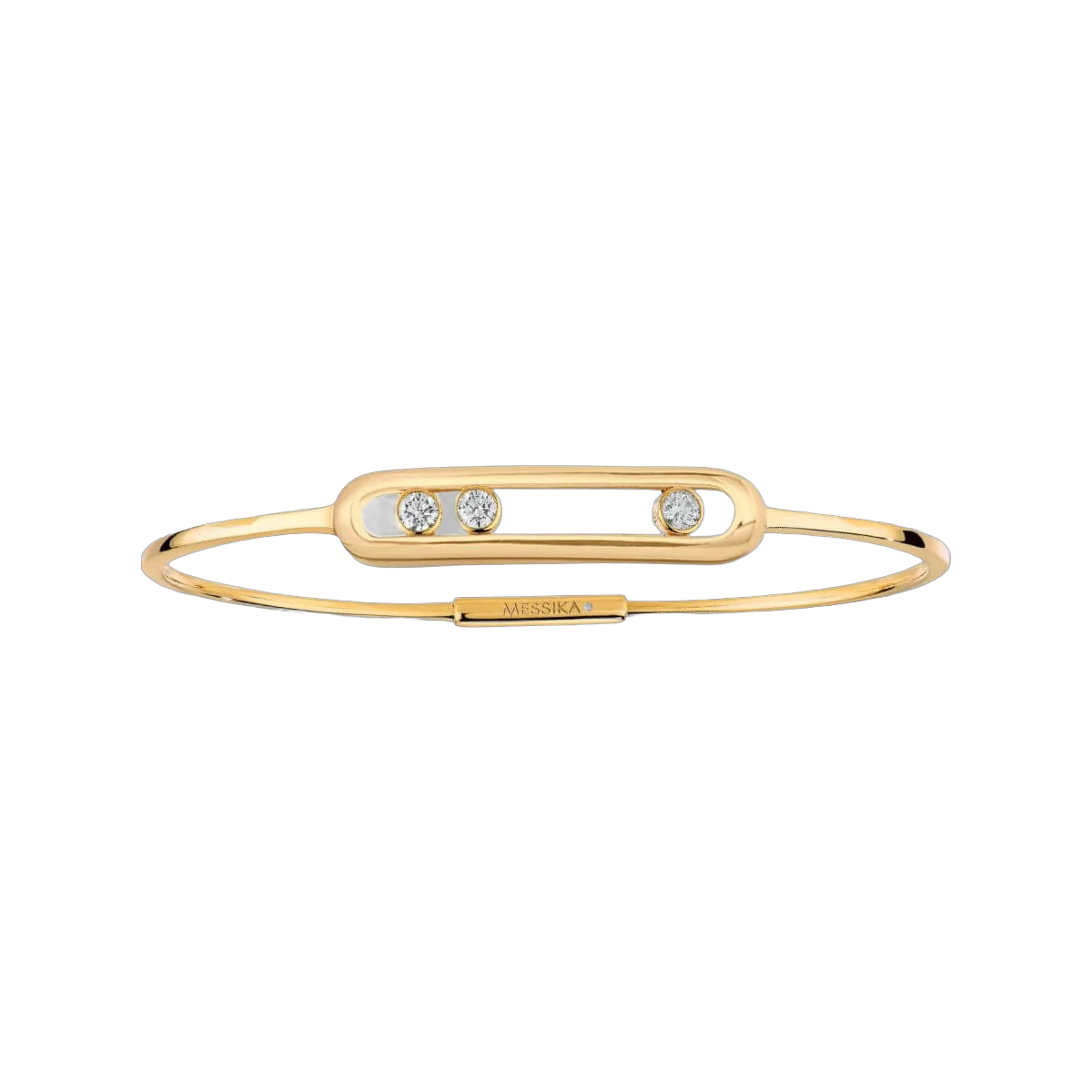 Messika Move Thin 04068-YG Yellow Gold Diamond Bracelet – additional product photo 2