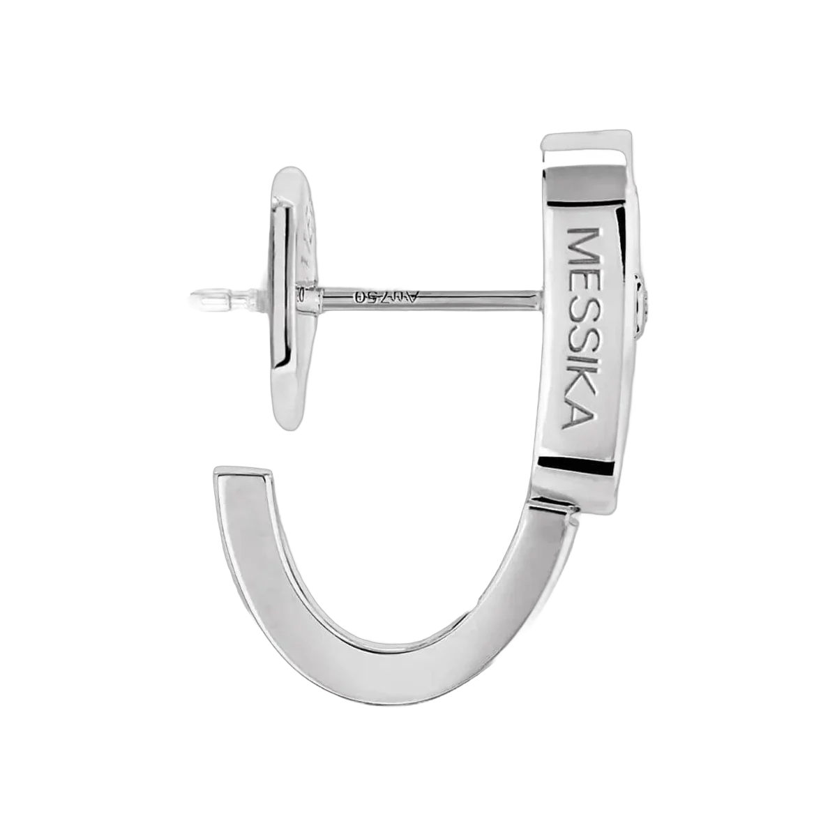 Messika Move UNO Mini Hoops 10050-WG White Gold Diamond Earrings – additional product photo 3