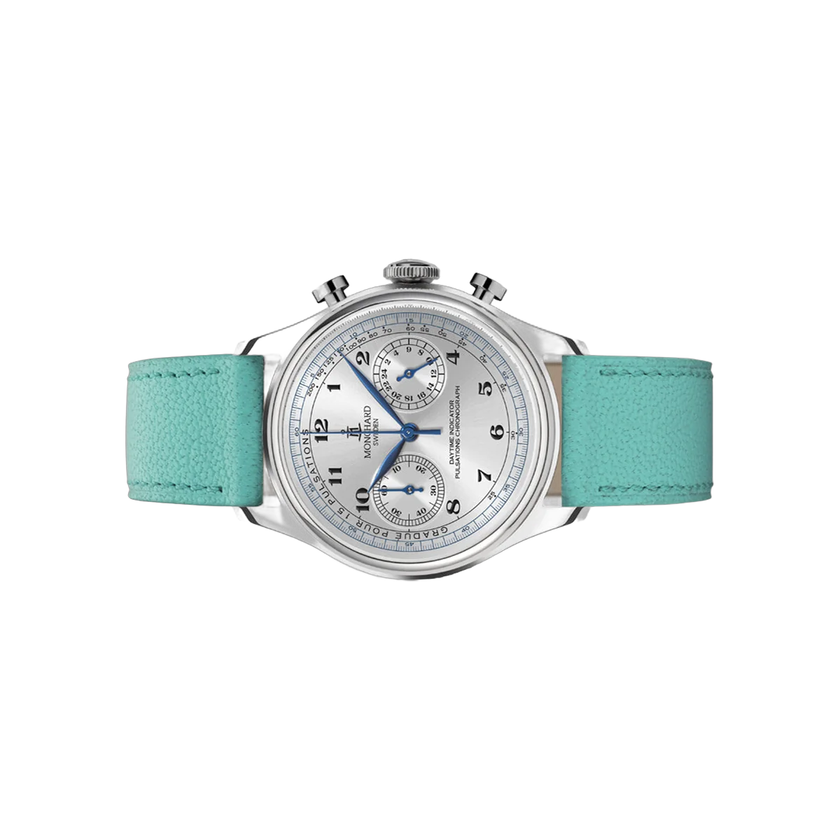 Monchard Pulsations 53043SLO Chronograph Summer Edition Silver Dial 39mm Men's Watch – additional product photo 2