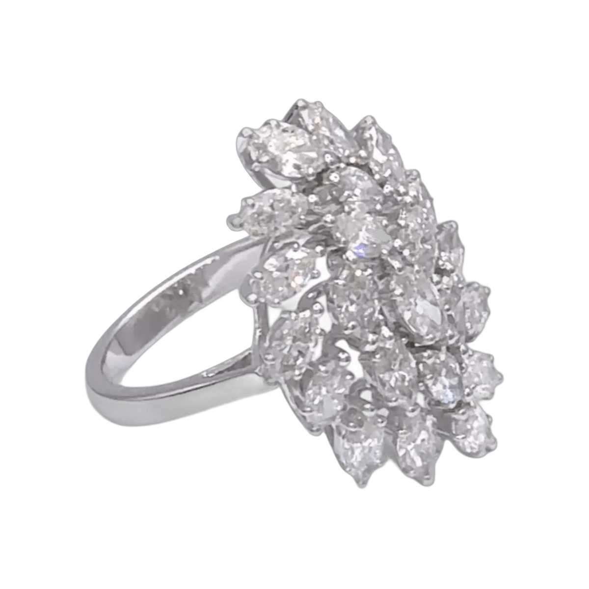 MQ RING- 3.18 CTS-HRD-E-F/VVS-VS,R88R,Total Wt - 7.02 gm