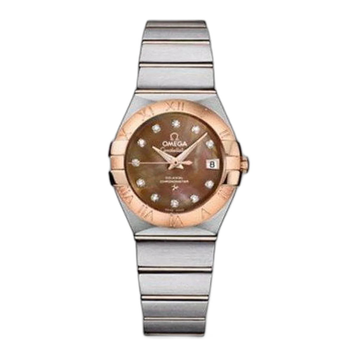 Omega Constellation Stainless Steel & 18Kt Rose Gold 27Mm Ladies Watch