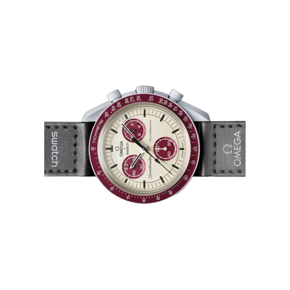Omega X Swatch Mission To Pluto So33M101 Moonswatch Burgundy Bioceramic – additional product photo 4