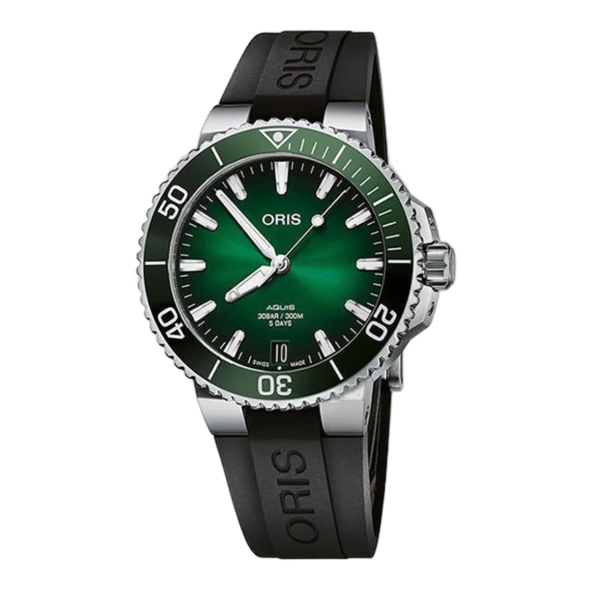 Oris Aquis Date Calibre 400 Automatic Green Dial 41.50Mm Stainless Steel Men's Watch