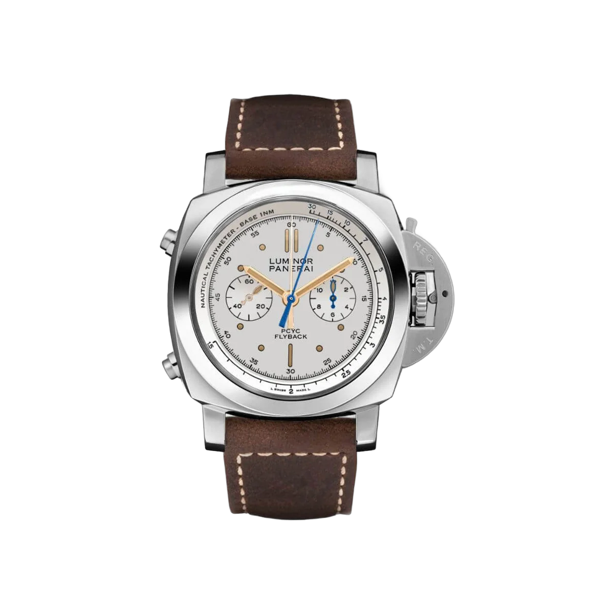 Panerai Luminor 1950 Ivory Flyback Chronograph Automatic Men's Watch Ref. Pam00654