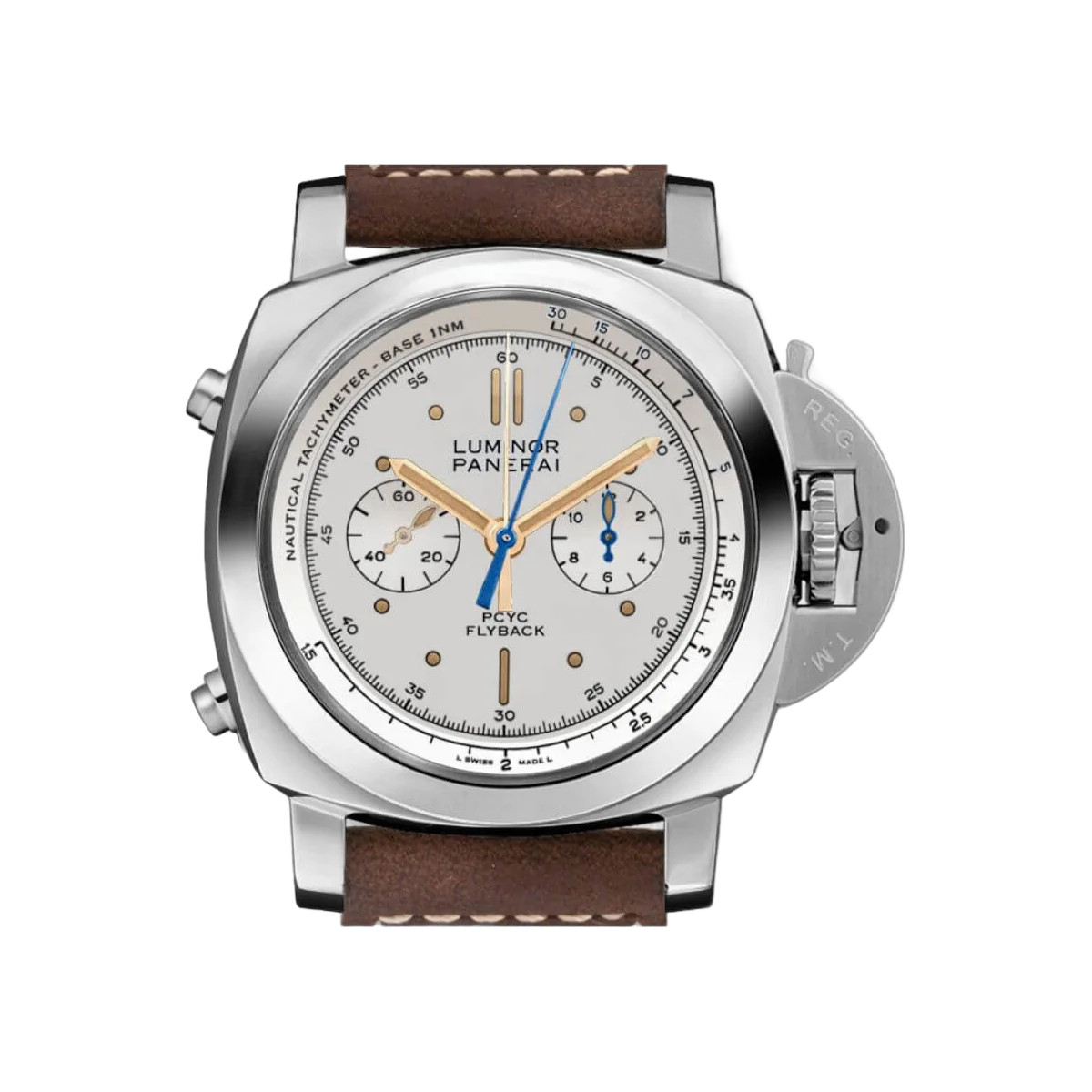Panerai Luminor 1950 Ivory Flyback Chronograph Automatic Men's Watch Ref. Pam00654 – additional product photo 5