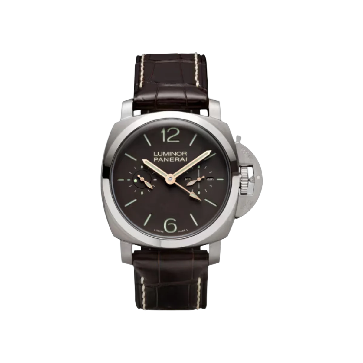Panerai Luminor 1950 Tourbillon Gmt PAM00306 Dark Brown 47mm Men's Watch
