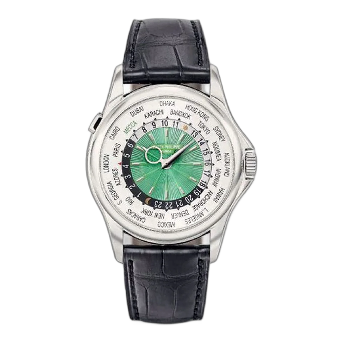 Patek Philippe 5130P-015 World Time Mecca 39.5Mm Platinum Limited Edition Men's Watch
