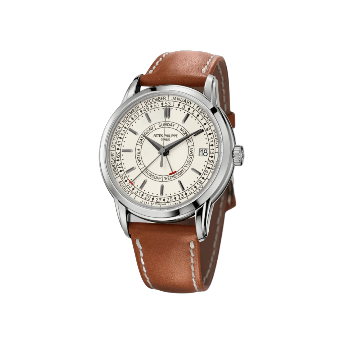 Patek Philippe Calatrava 5212A-001 Silvery Opaline Dial Leather Strap 40mm Silver Dial Mens Watch – additional product photo 7