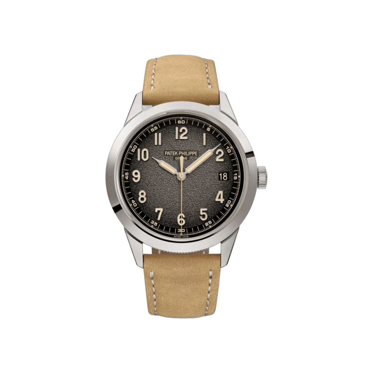Patek Philippe Calatrava 5226G-001 18Kt White Gold Textured Charcoal Grey Dial 40mm Men's Watch