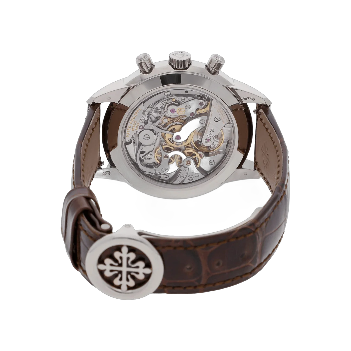 Patek Philippe Complications 5172G-010 Rose Gilt Salmon Dial 18Kt White Gold Chocolate Leather Straps – additional product photo 2