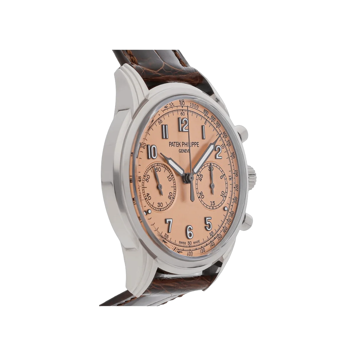 Patek Philippe Complications 5172G-010 Rose Gilt Salmon Dial 18Kt White Gold Chocolate Leather Straps – additional product photo 4
