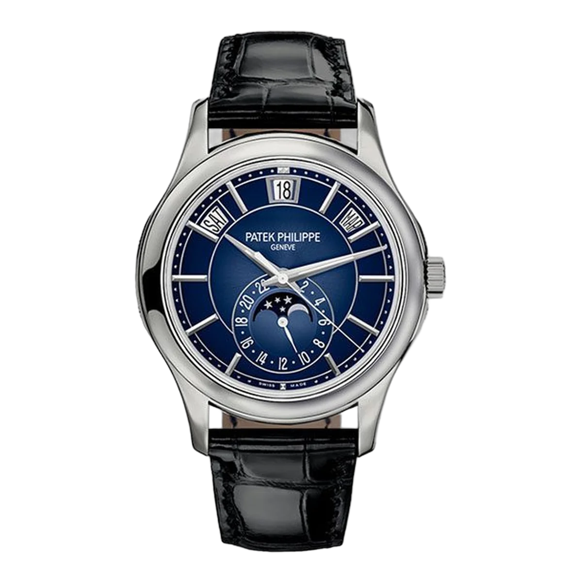 Patek Philippe Complications 5205G-013 Annual Calendar Moonphase18K White Gold Men's Watch