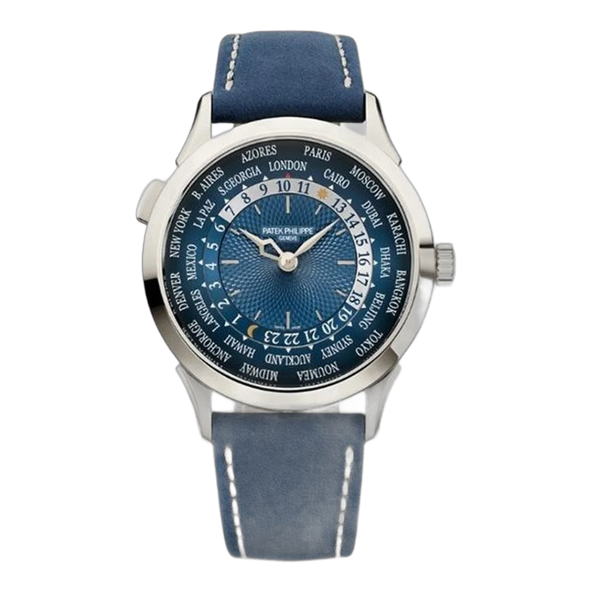 Patek Philippe Complications 5230P-001 Blue Dial World Time 38.5Mm Platinum