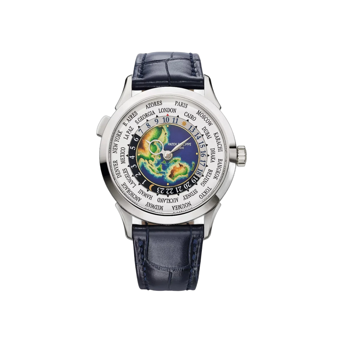 Patek Philippe Complications 5231G-001 World Time White Gold 38.5mm Blue Dial