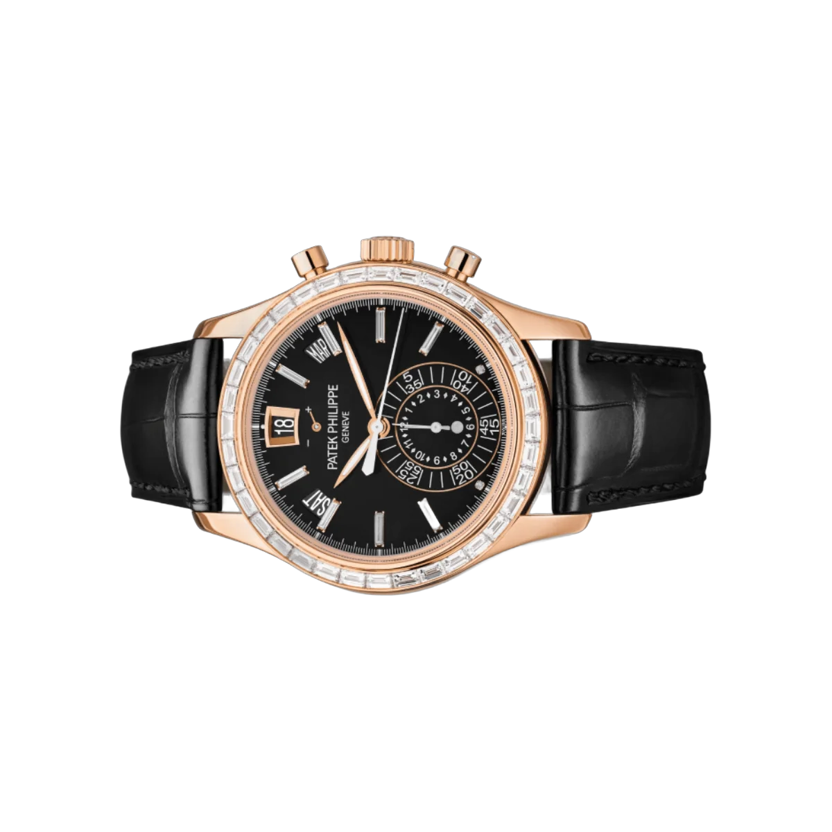 Patek Philippe Complications 5961R-010 Ebony Black Dial Baguette 18K Rose Gold – additional product photo 5