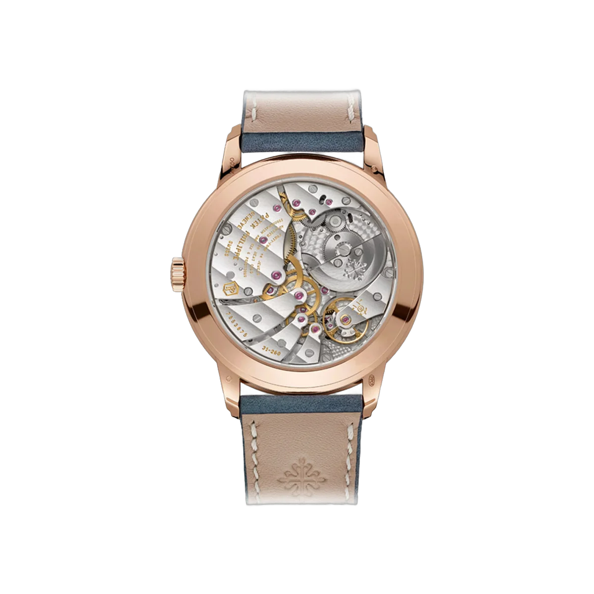Patek Philippe Complications Calatrava 5224R-001 Travel Time 18K Rose Gold 24-hour display Blue Dial 42mm Men's Watch – additional product photo 2
