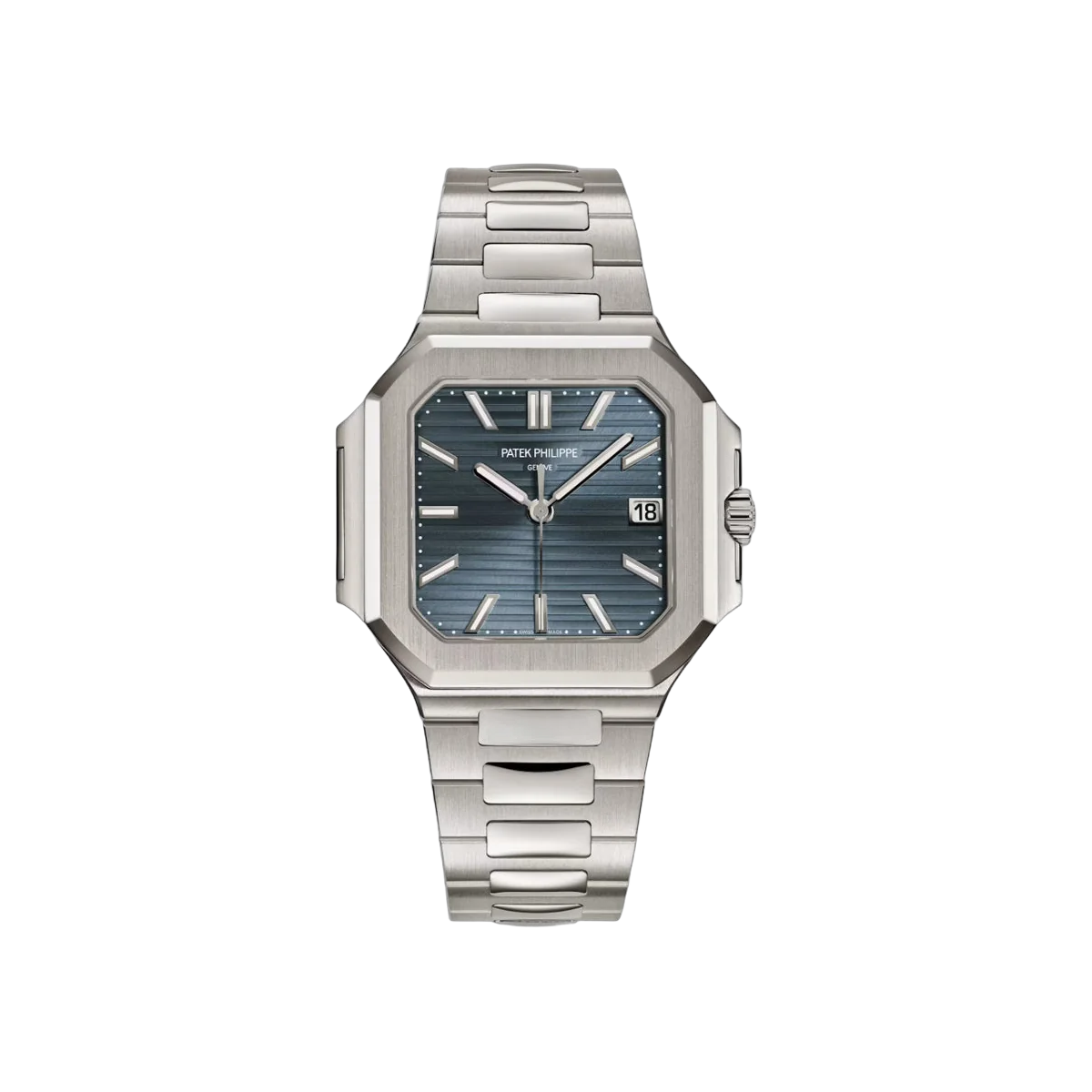 Patek Philippe Cubitus 7128/1G-001 White Gold Sunburst Blue-Gray Dial 40mm Men's Watch