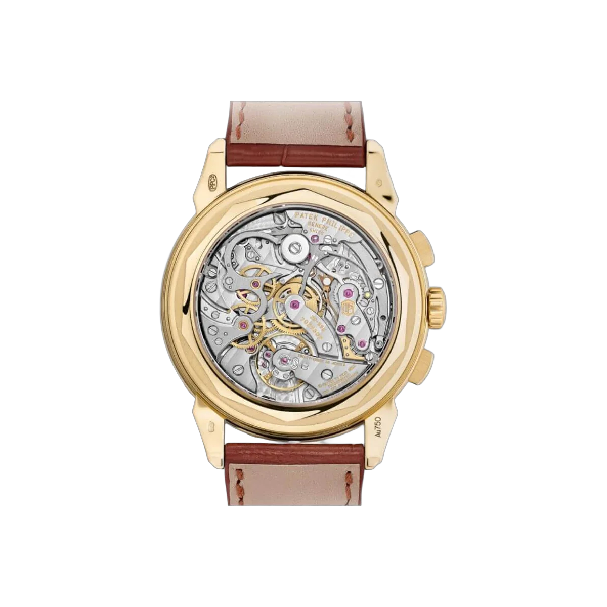 Patek Philippe Grand Complications 5270J-001 Perpetual Chronograph Hand Wind White Dial 41Mm 18K Yellow Gold Brown Leather Straps Men's Watch – additional product photo 2