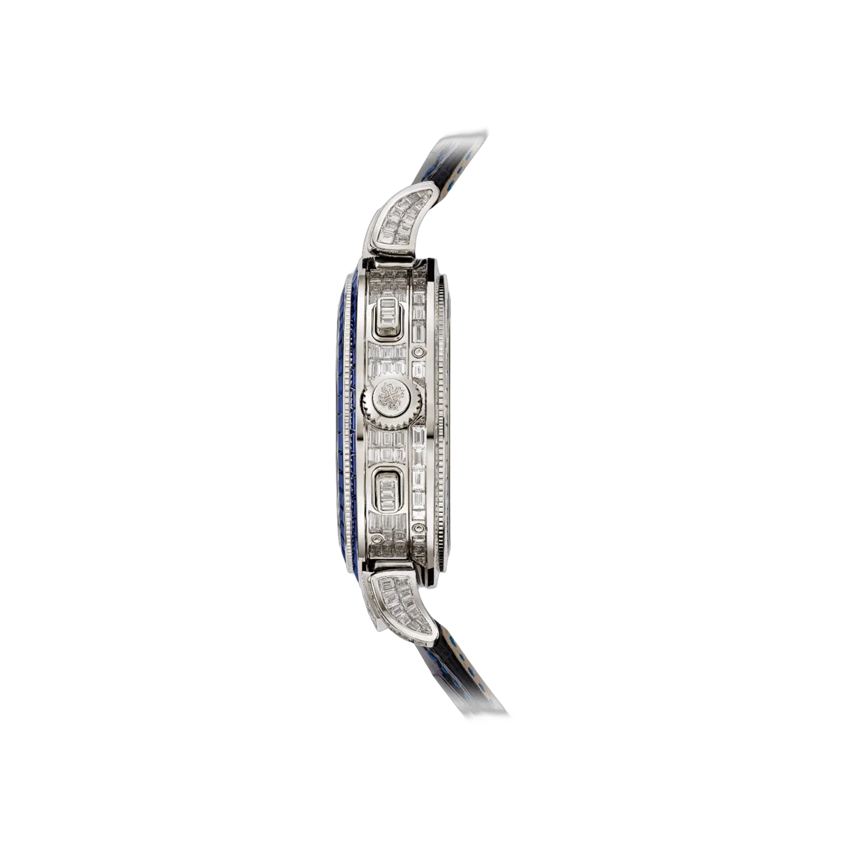 Patek Philippe Grand Complications 6300/401G-001 White Gold Baguette-cut Diamonds & Blue Sapphires 49.4mm Reversible Double-Faced Dial Men's Watch – additional product photo 4