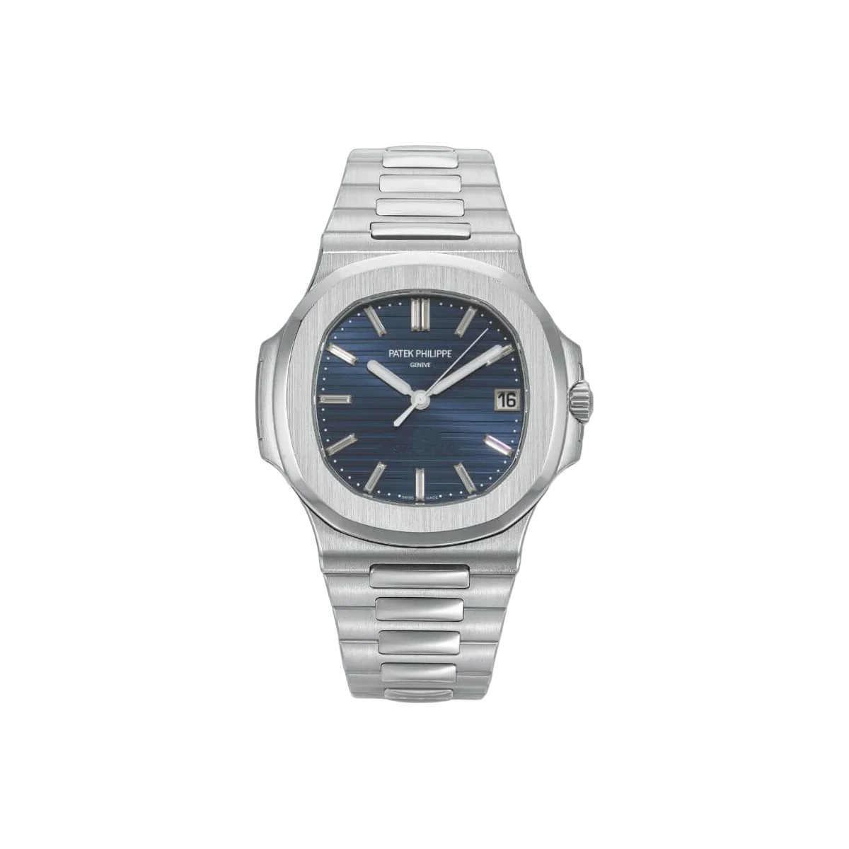 Patek Philippe Nautilus 5711/1P-001 Blue Baguette Dial 40Th Anniversary Limited Edition Of 700 Pieces Platinum Men's Watch