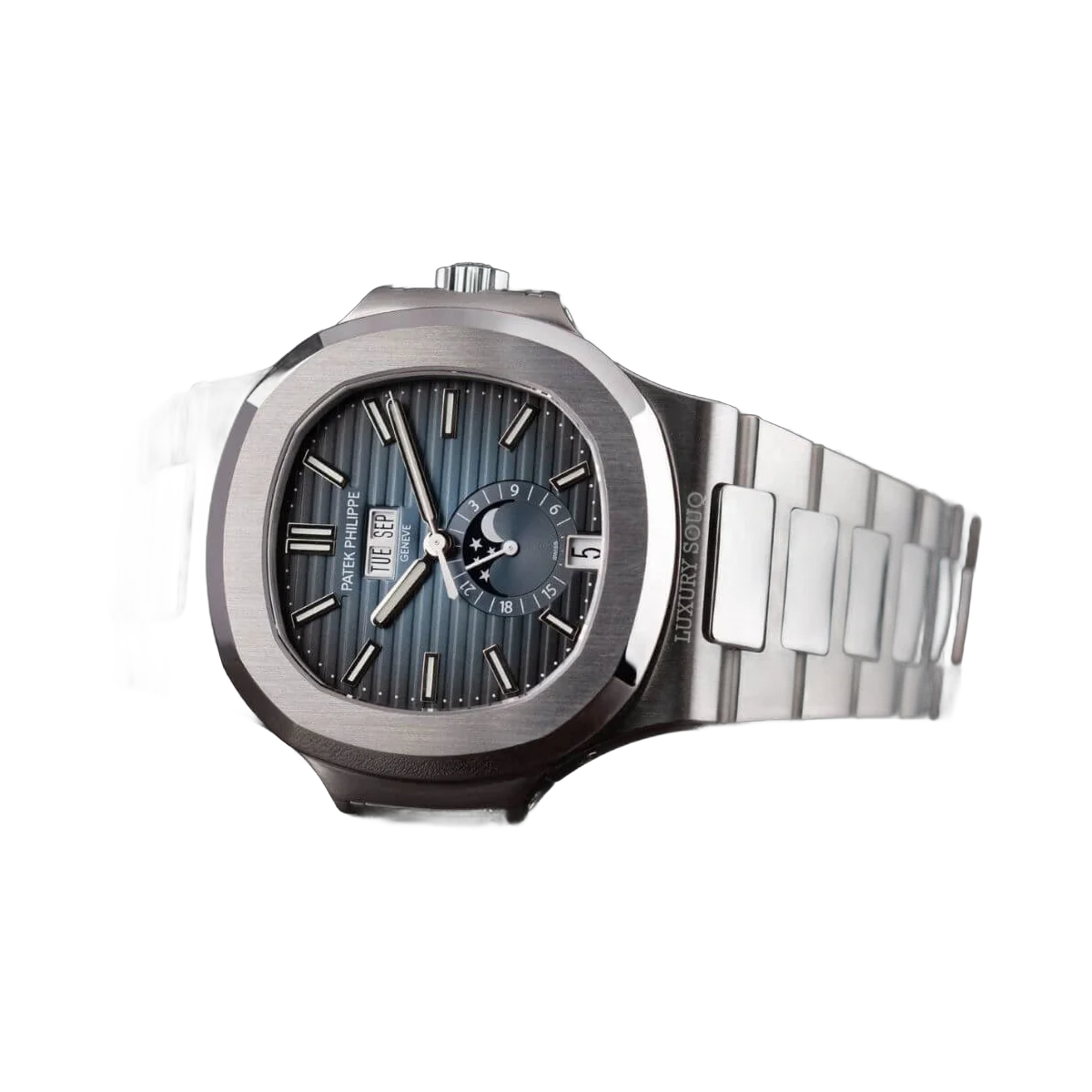 Patek Philippe Nautilus 5726/1A-014 Gradient Blue Dial Annual Calendar Moon Phases Stainless Steel – additional product photo 9