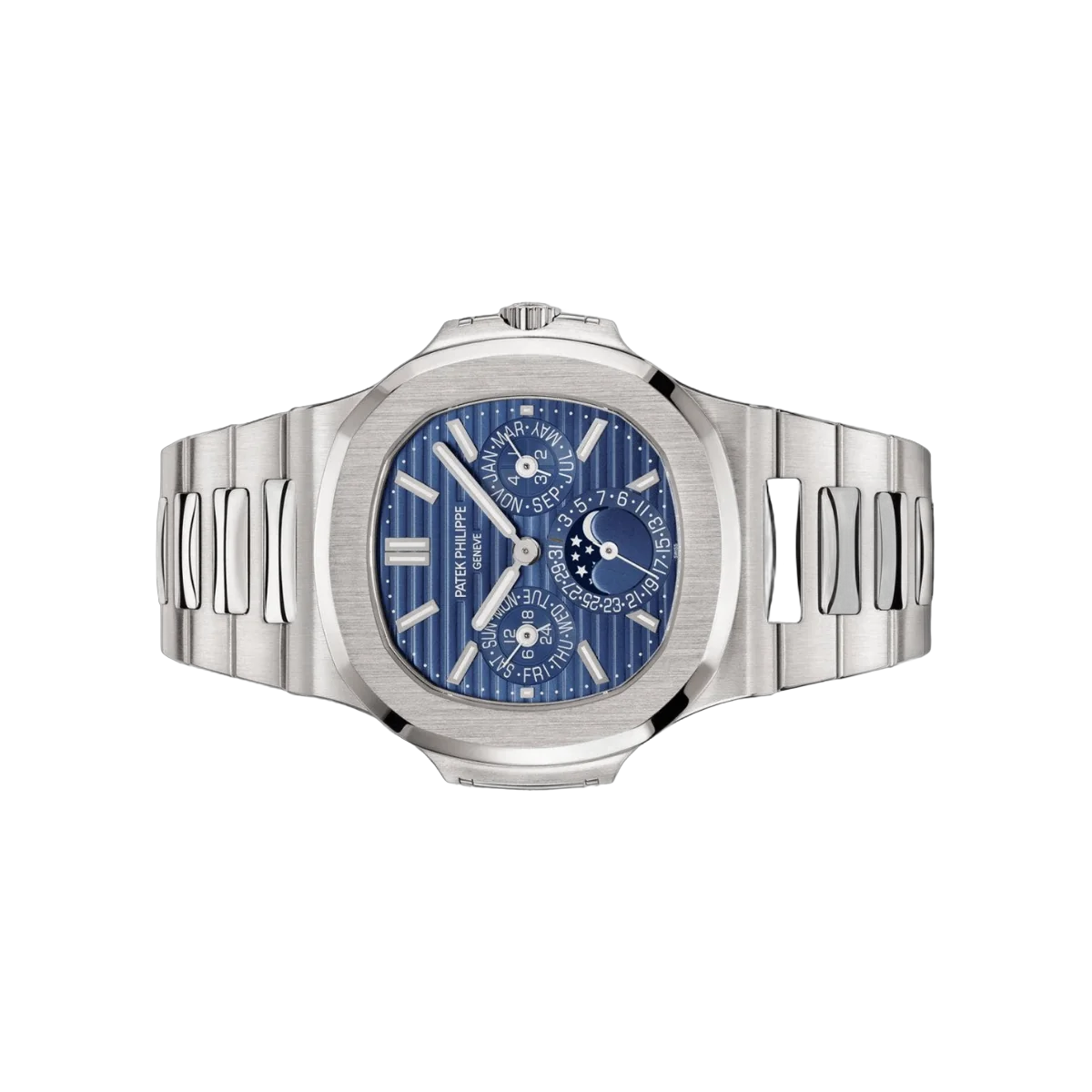 Patek Philippe Nautilus 5740/1G-001 Perpetual Calendar 18Kt White Gold 40mm Blue Index Dial Men's Watch – additional product photo 8
