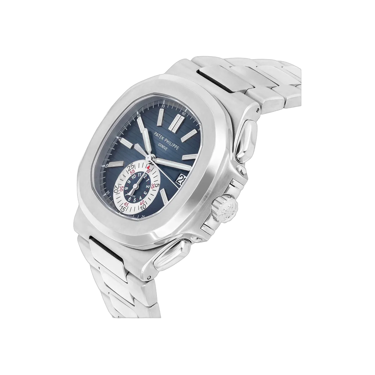 Patek Philippe Nautilus 5980/1A-001 Chronograph Stainless Steel Blue Grey Dial 40.5mm Men's Watch – additional product photo 2