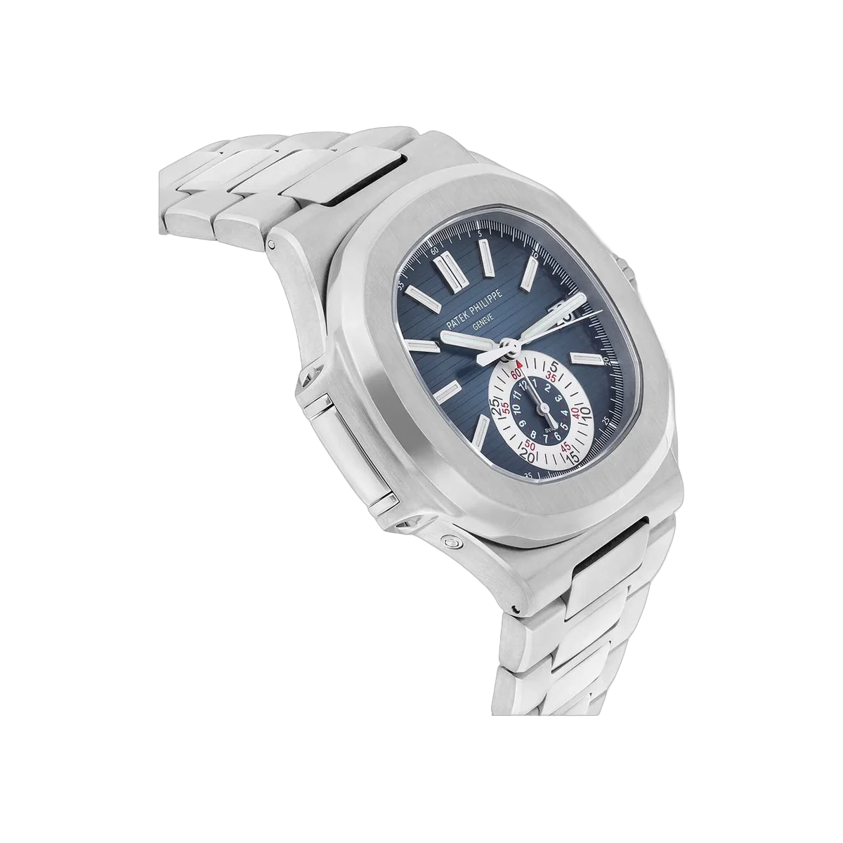Patek Philippe Nautilus 5980/1A-001 Chronograph Stainless Steel Blue Grey Dial 40.5mm Men's Watch – additional product photo 4