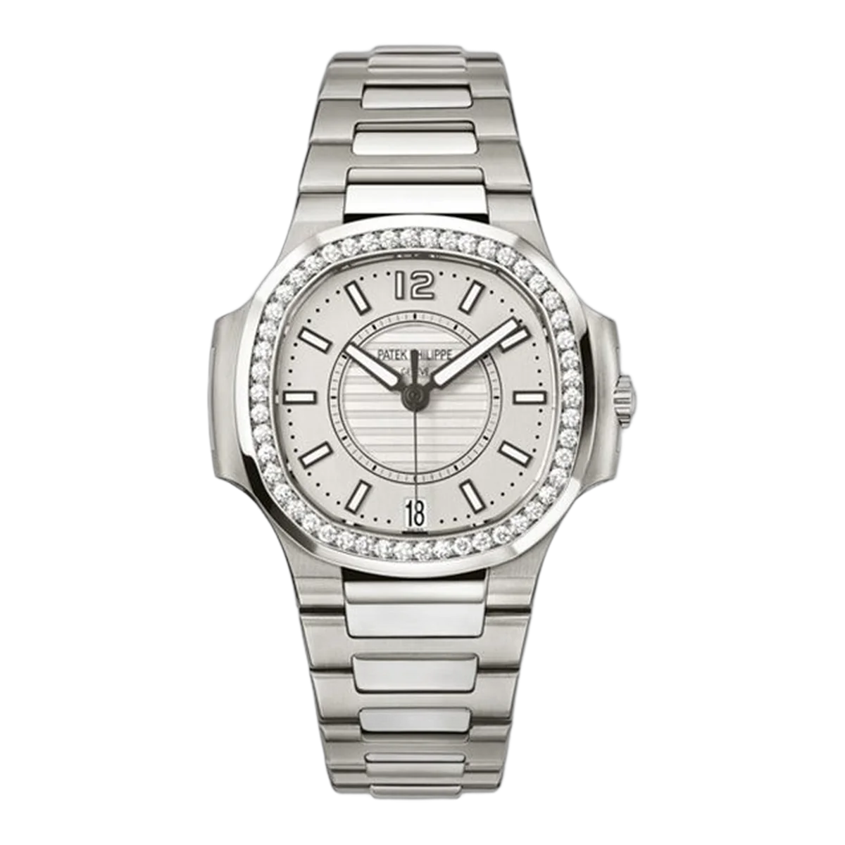Patek Philippe Nautilus 7008/1A-011 Stainless Steel With Diamond-Set Bezel Ladies' Watch