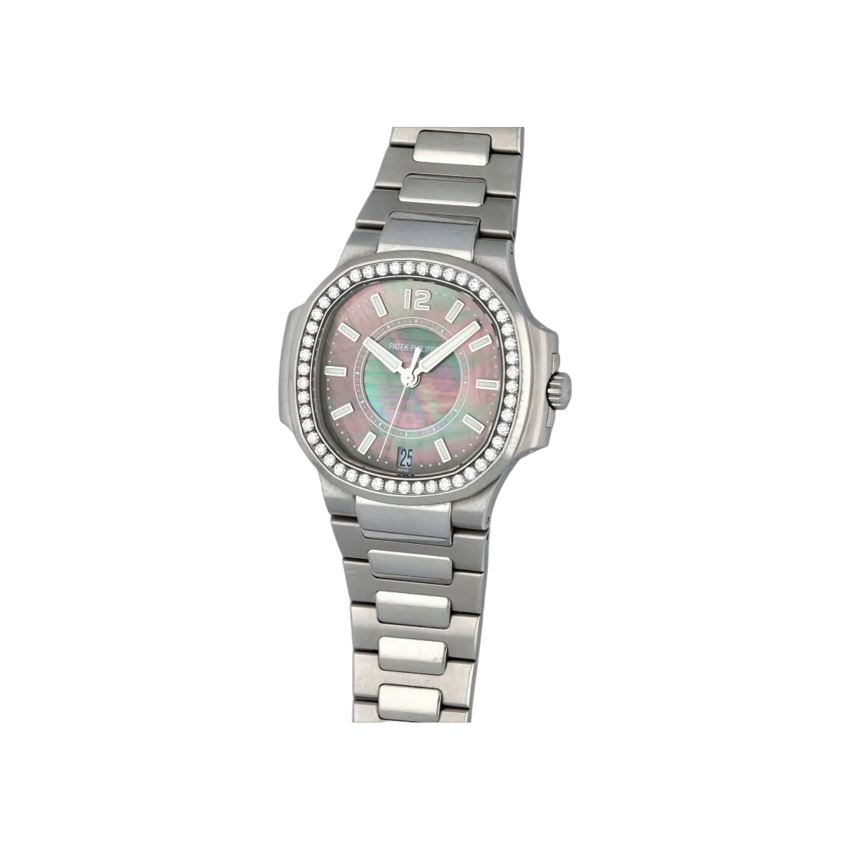 Patek Philippe Nautilus 7008/1A-012 Stainless Steel Diamond-set Bezel 33.6mm Tahitian MOP Dial Ladies Watch – additional product photo 2