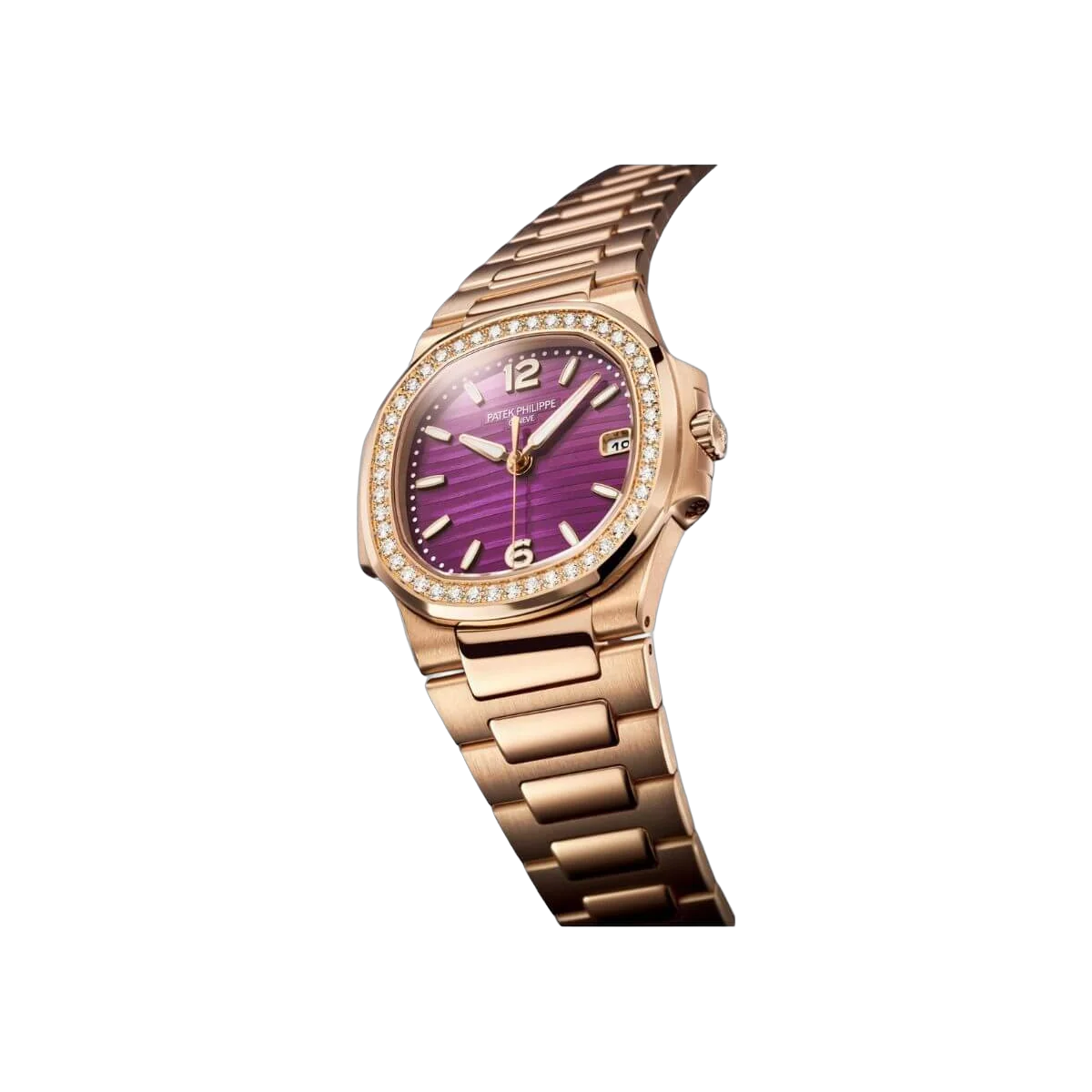Patek Philippe Nautilus 7010/1R-013 Rose Gold And Diamond Purple Dial – additional product photo 5