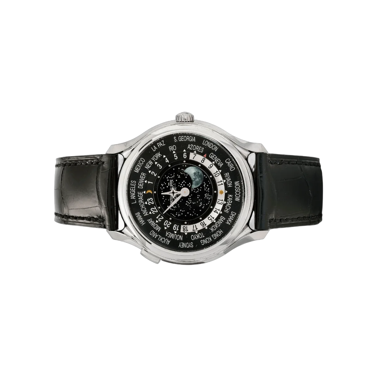 Patek Philippe World Time MoonPhase 5575G-001 White Gold 175th Anniversary 40mm Black Mens Watch – additional product photo 4
