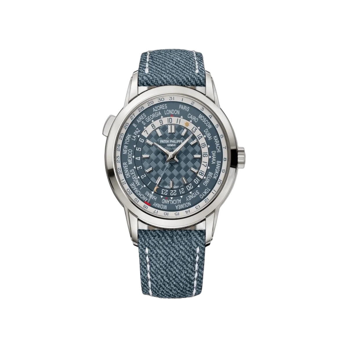 Patek Philippe World Time With Date 5330G-001 Opaline Blue-Gray Dial